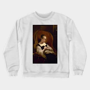 Marguerite au Rouet by Ary Scheffer Crewneck Sweatshirt